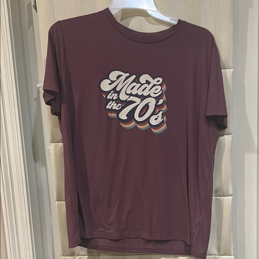 SHEIN Brown Short Sleeve Tee Casual Cotton